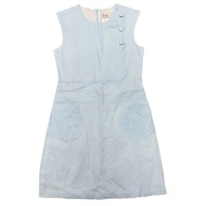 Gabby. Light Blue Button Dress